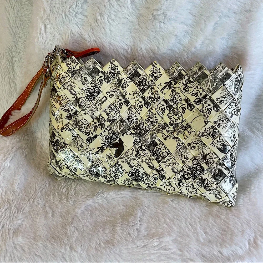 *Host Pick!* Nahui Ollin Vintage Candy Wrapper Cherub Print Medium Wristlet